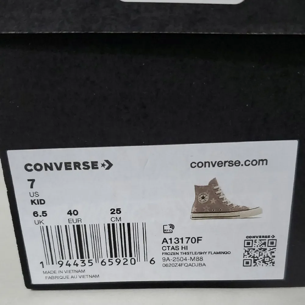 Converse Kids CTAS Hi Sneakers in Thistle Kids 7/ EU 40 NIB